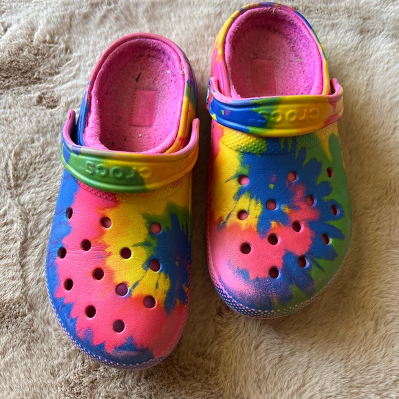 CROCS Colorful Tie-Dye Clogs - Picture 1 of 5